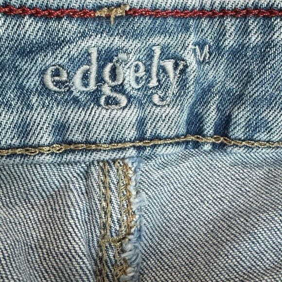 TALL | Maurices Edgely Deconstructed Button Fly High Rise Mom Jeans | 12 Long - Picture 3 of 10